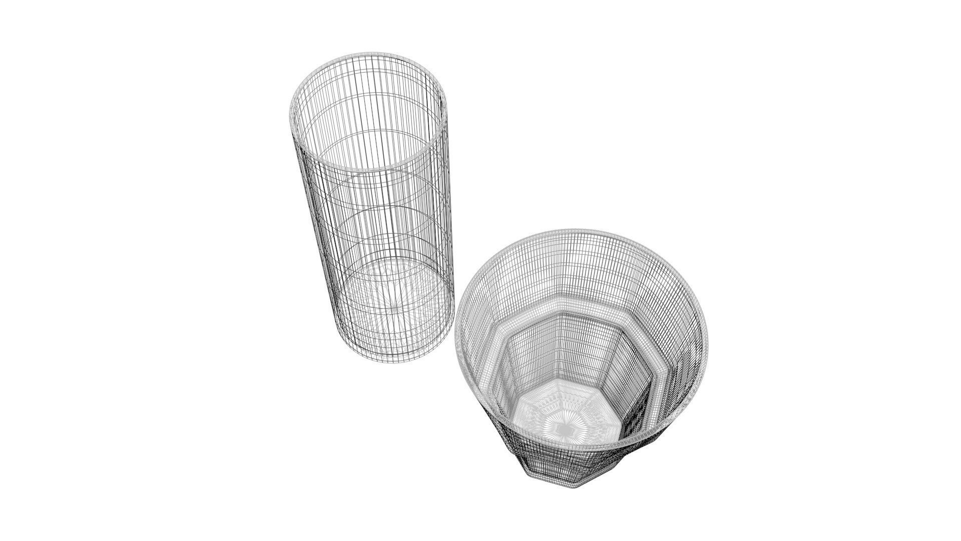 2 Glass Cups 3D model_10