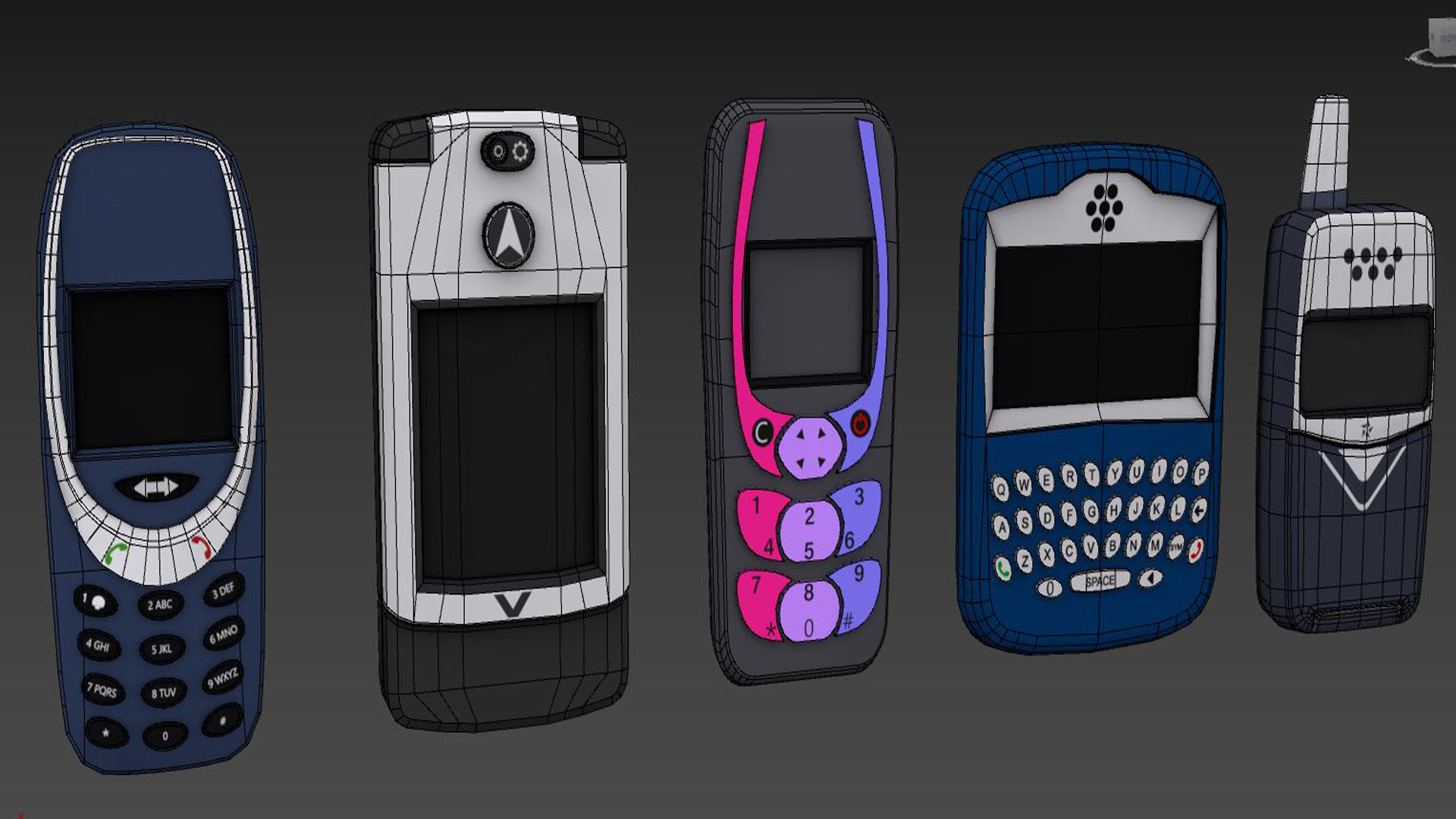 Phone Pack Low poly  Low-poly 3D model_7