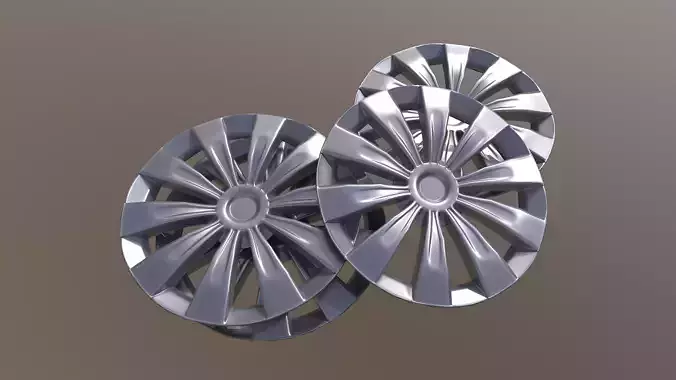 Wheel rim hubcap game ready Covers For Cars Low-poly 3D model