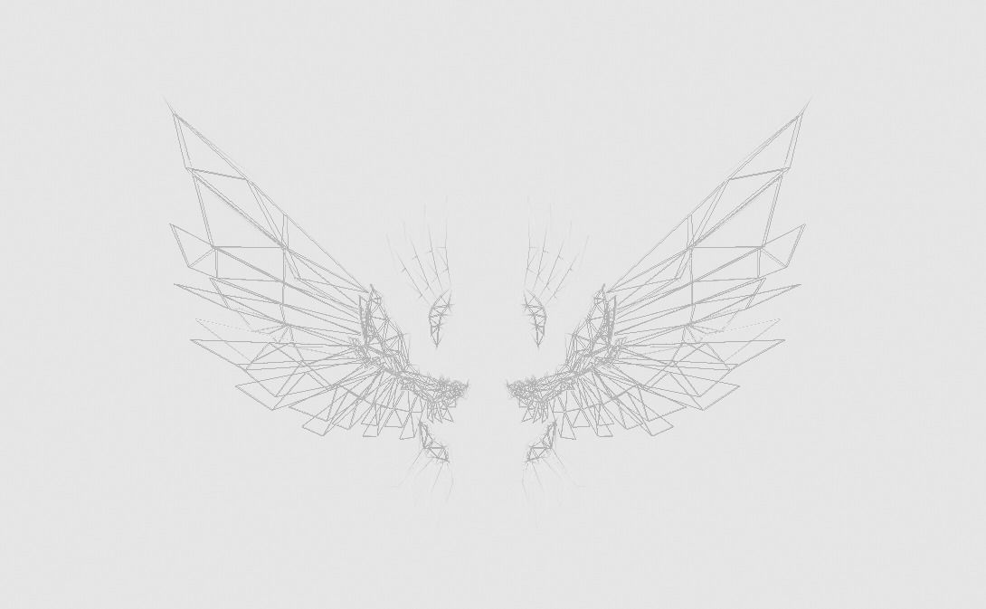 Golden Wing Low-poly 3D model_2