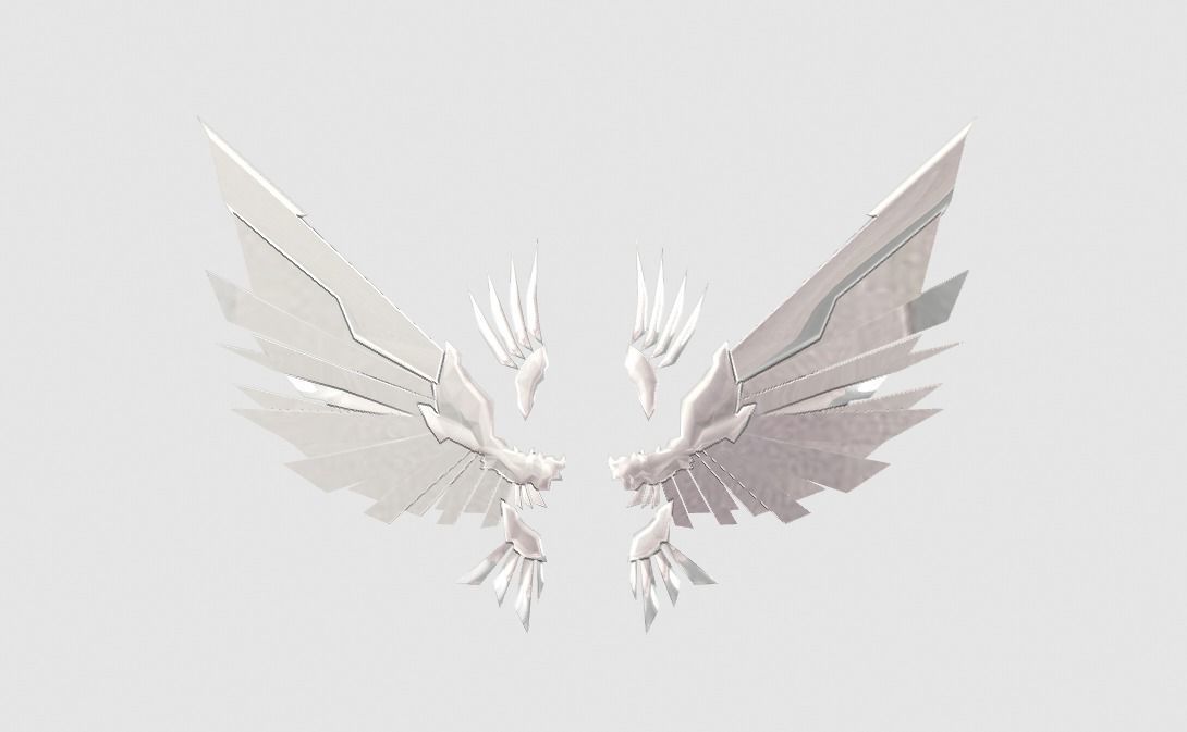 Golden Wing Low-poly 3D model_7
