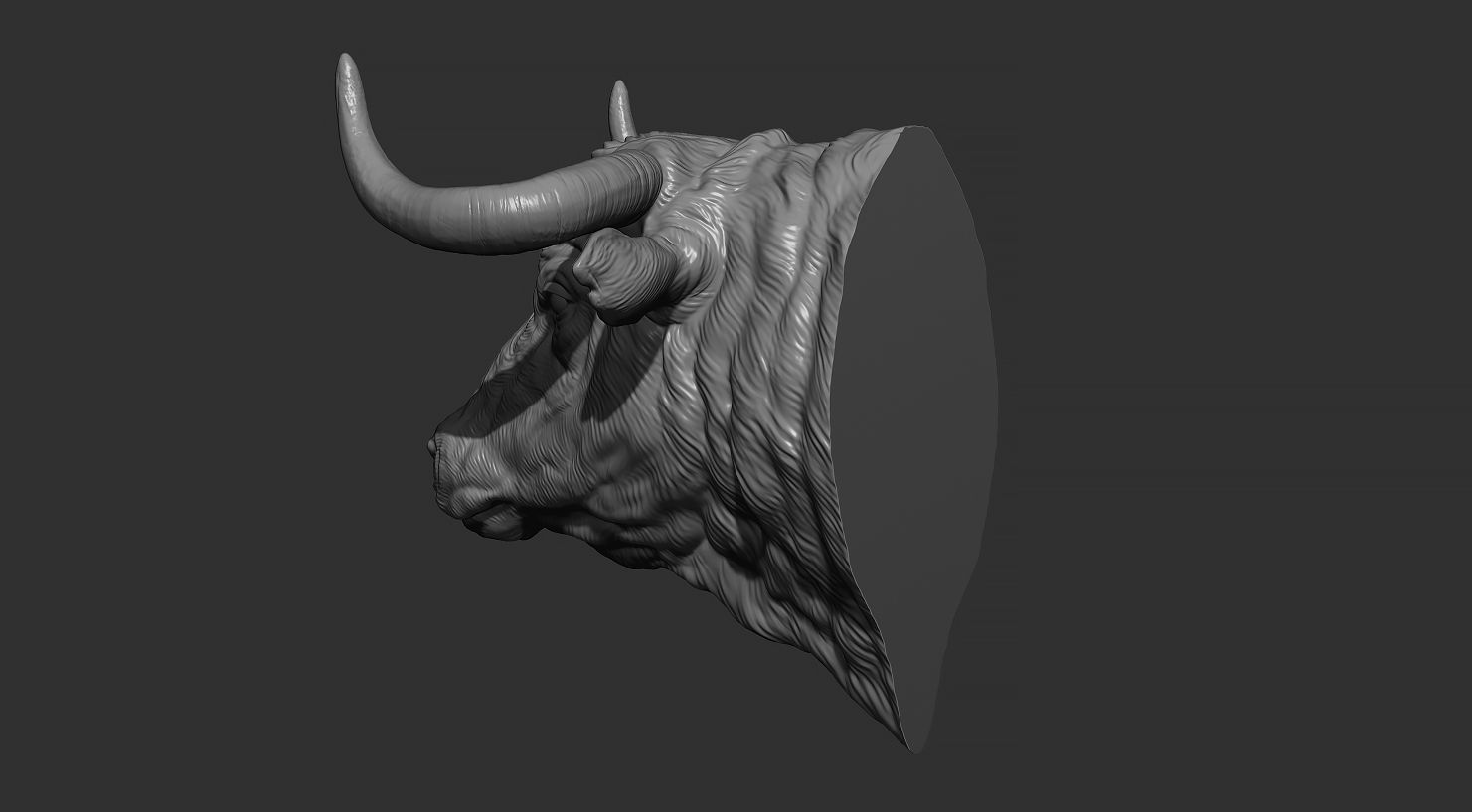 Bull head 3D print model_8