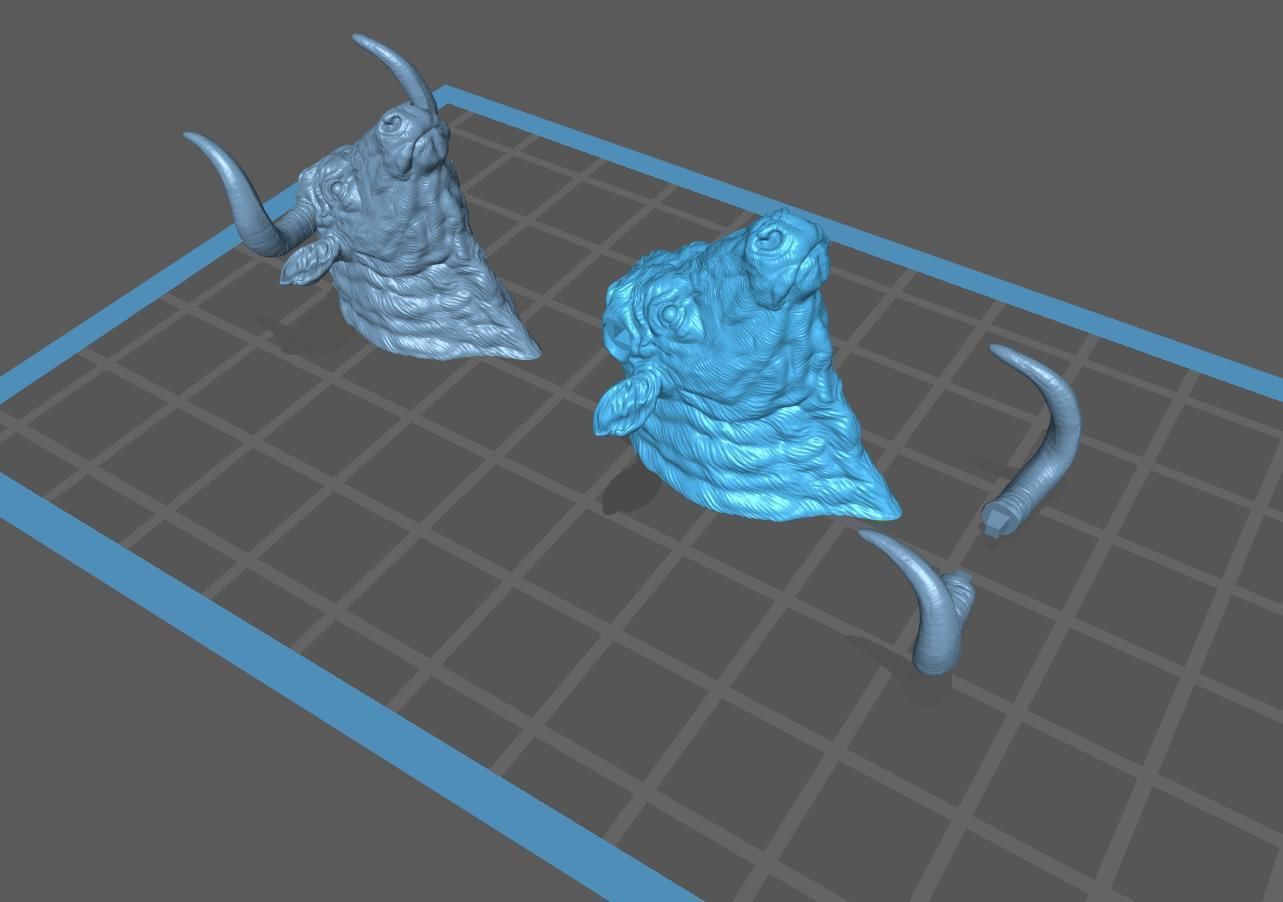 Bull head 3D print model_17