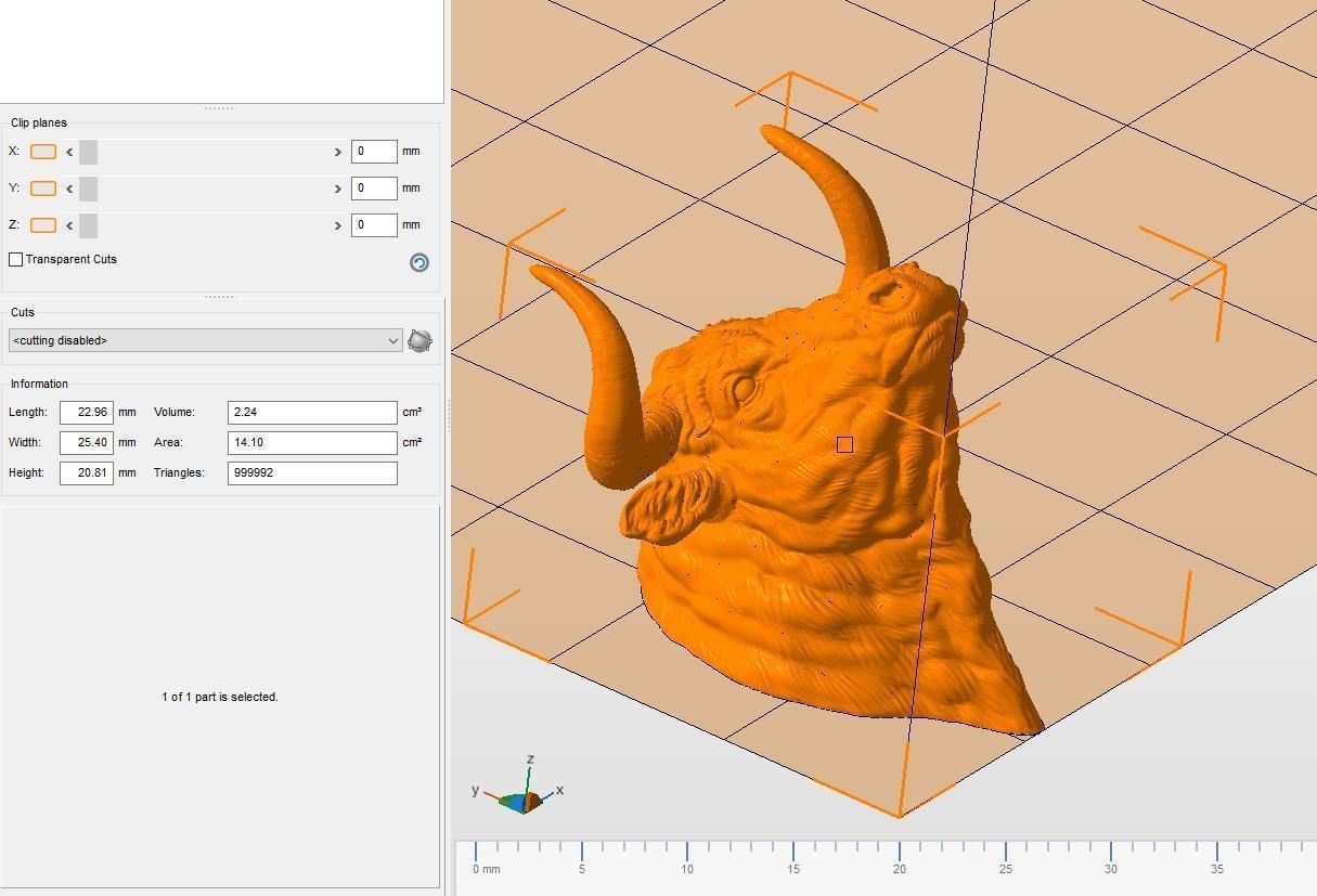 Bull head 3D print model_16