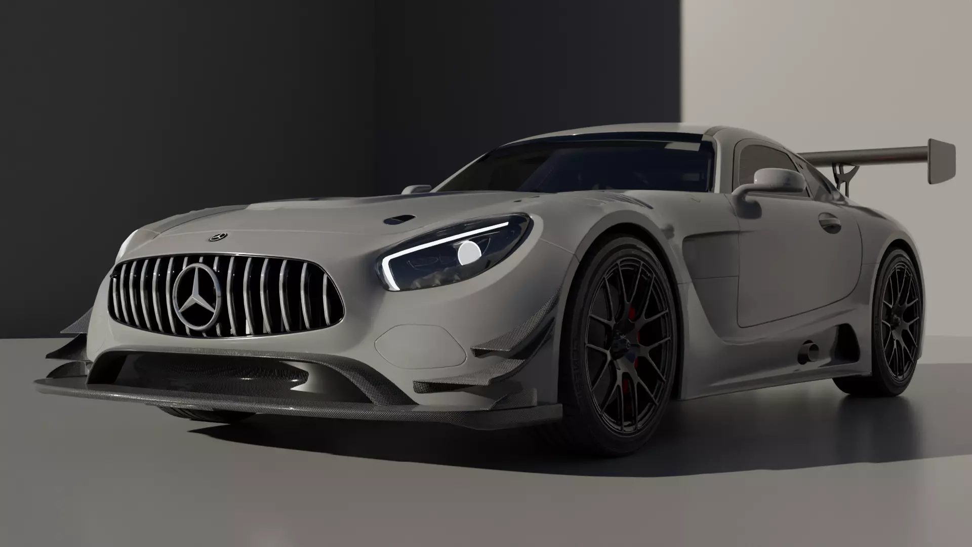 Car Rigged - Mercedes AMG GT3 3D model