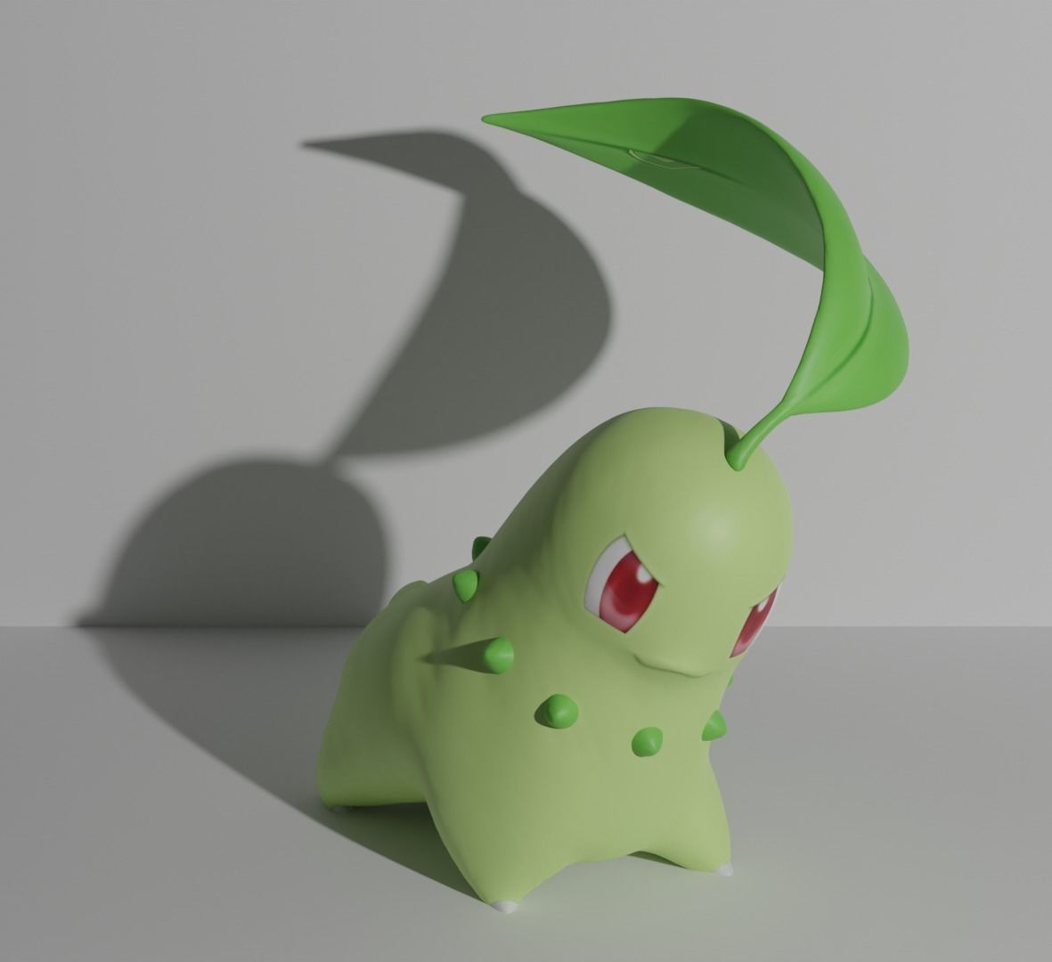 Chikorita Bayleef and Meganium 3D print model 3D print model_1