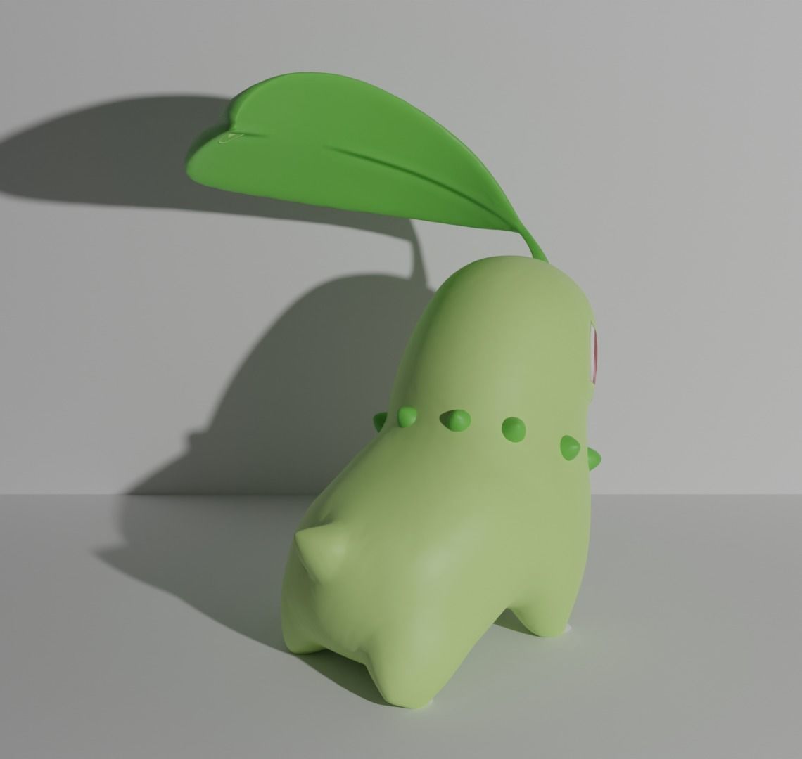 Chikorita Bayleef and Meganium 3D print model 3D print model_4