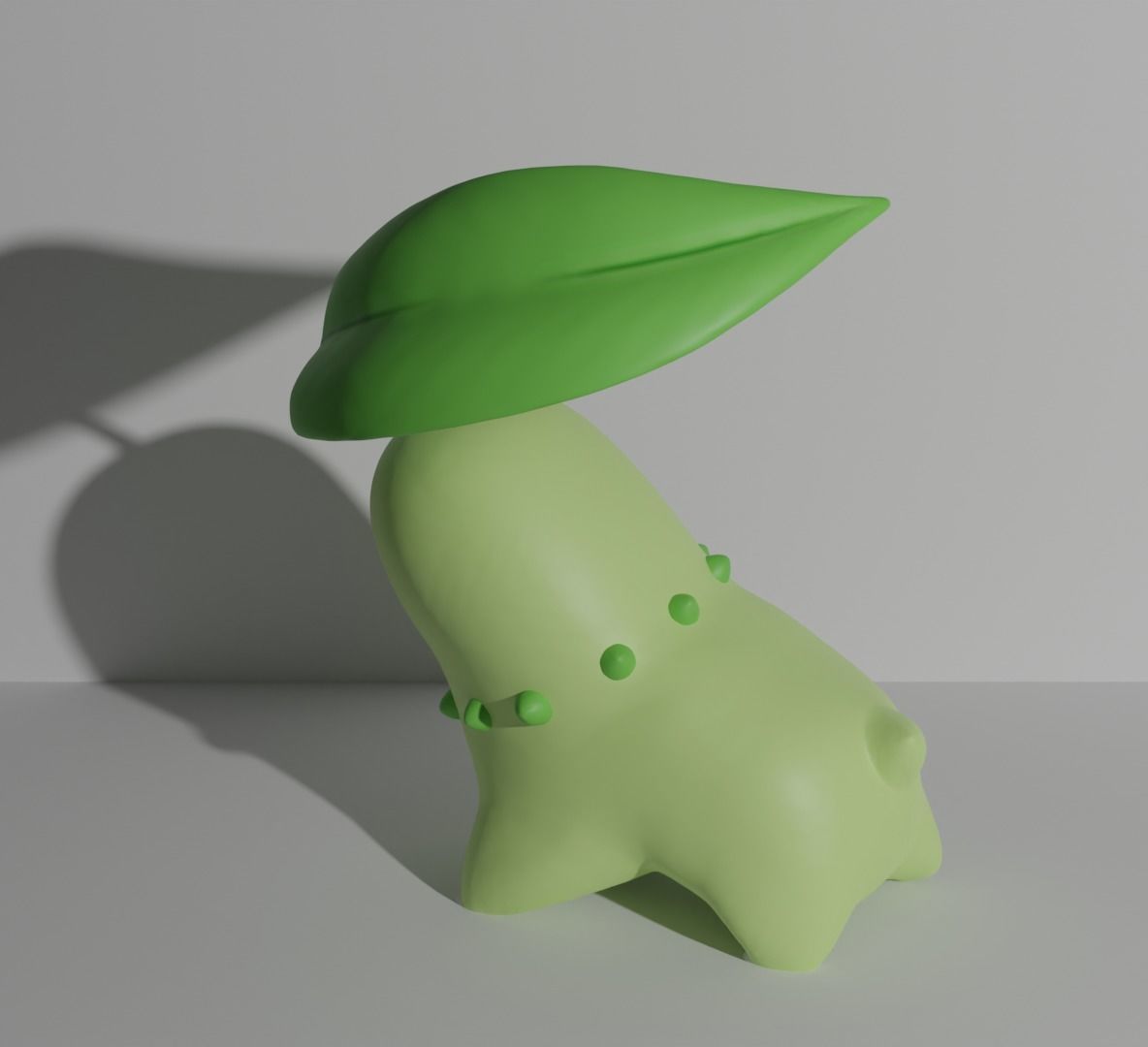 Chikorita Bayleef and Meganium 3D print model 3D print model_3