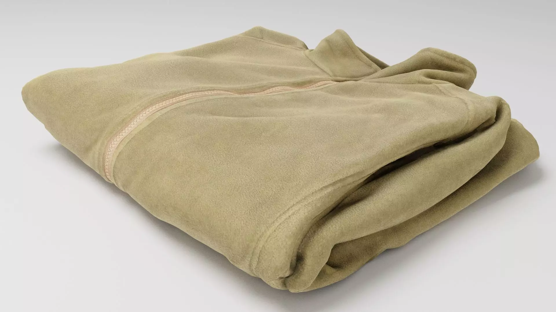 military tactical olive green fleece jacket sweatshirt 3D model