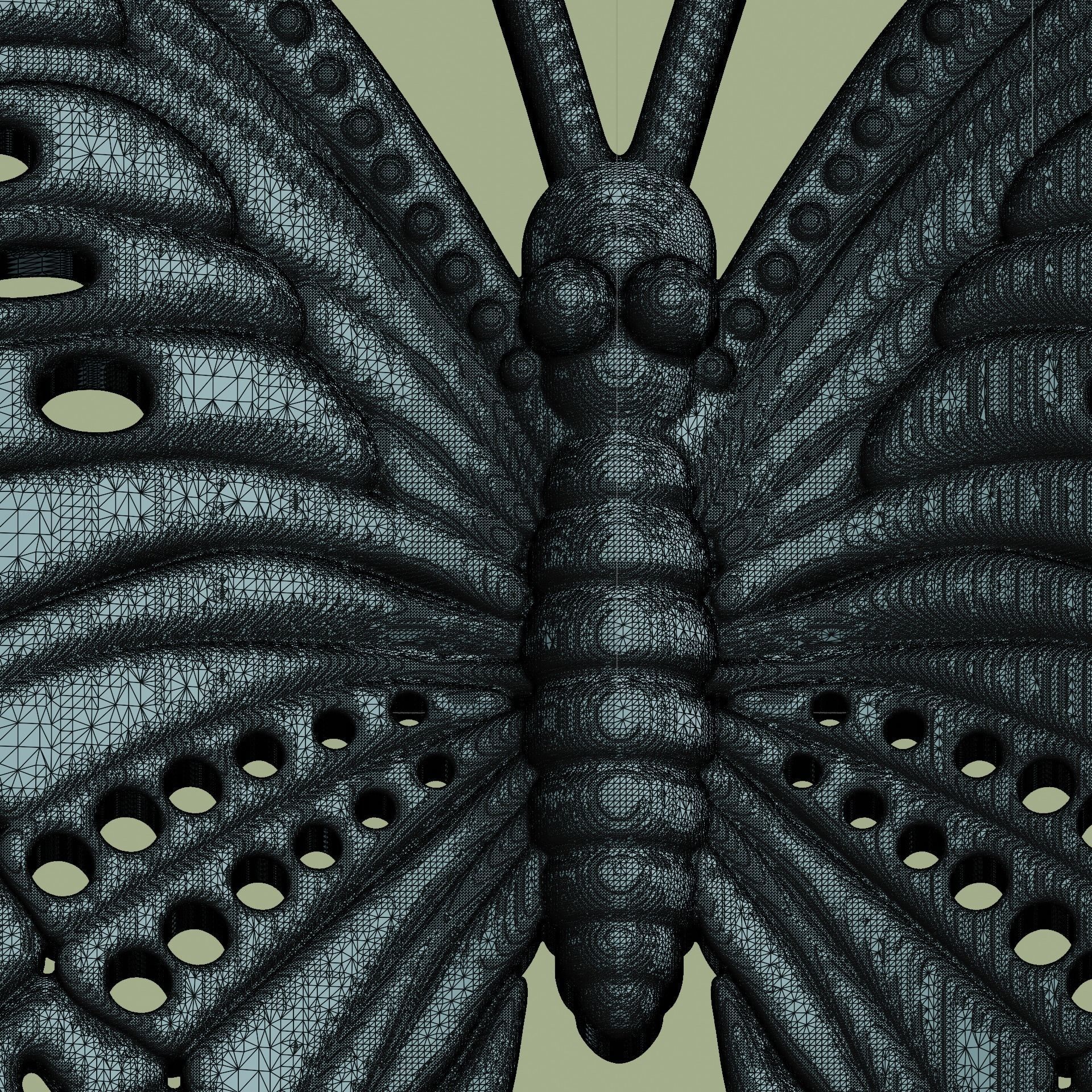 Butterfly charm 3D print model_6