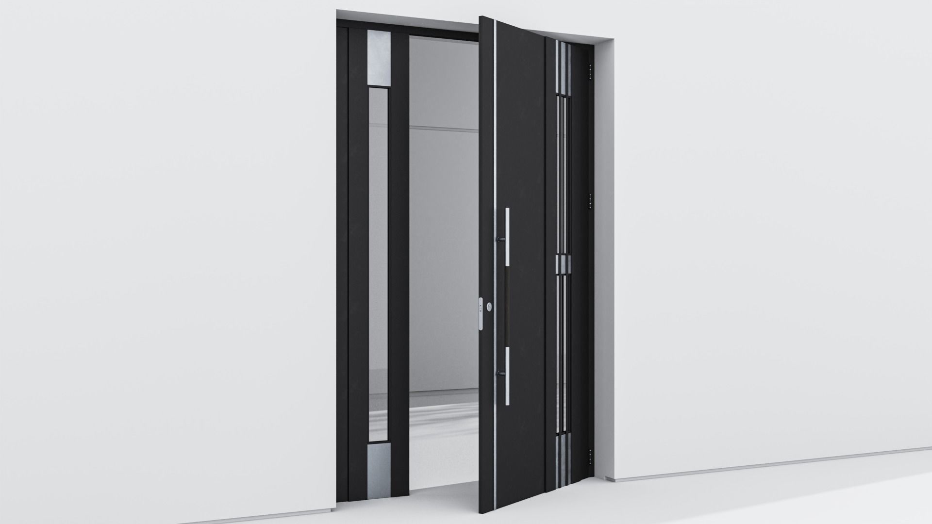 Aluminium door 109 3D model_3