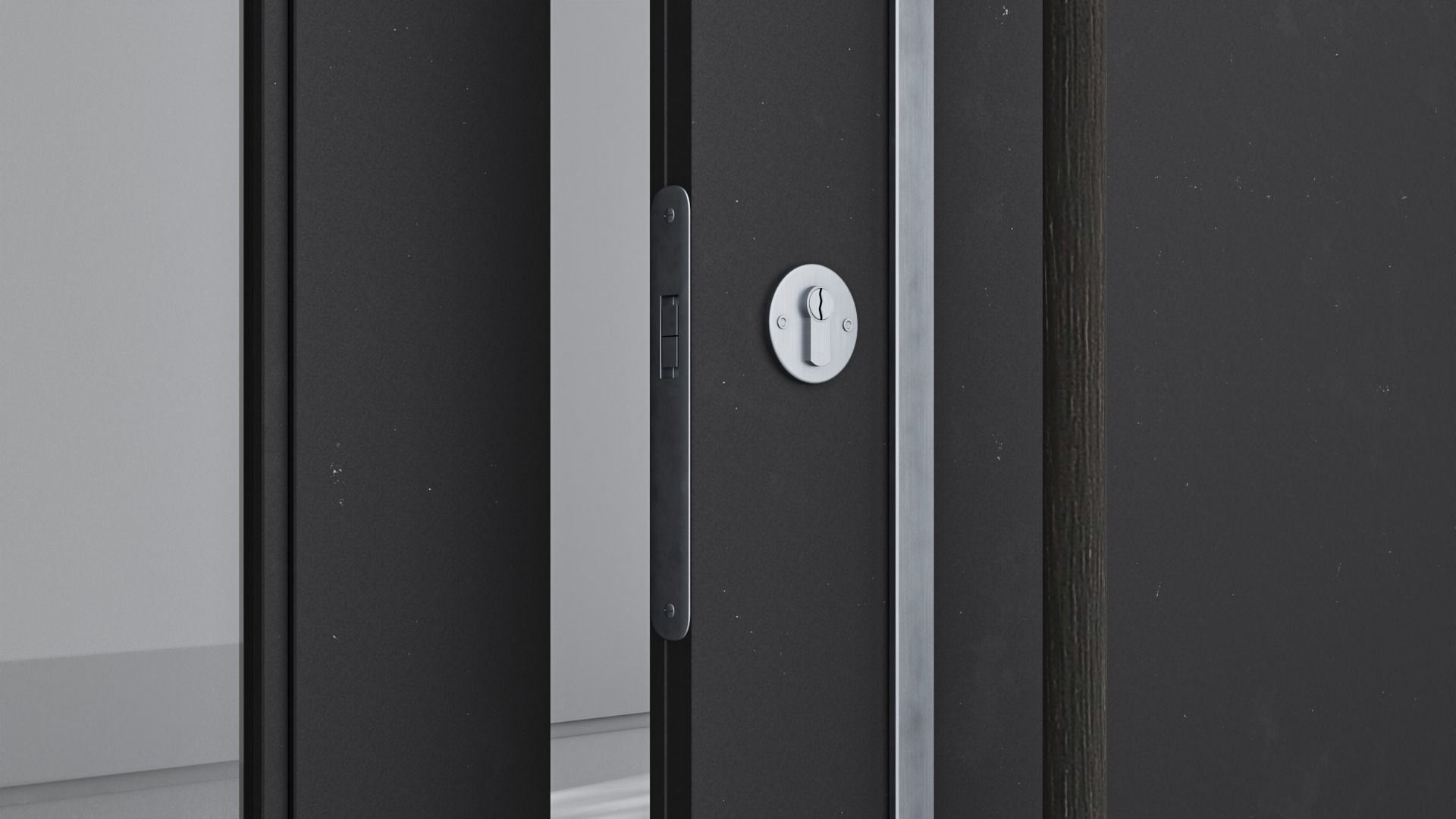 Aluminium door 109 3D model_4