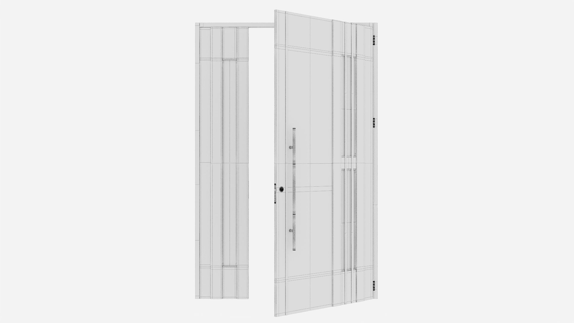 Aluminium door 109 3D model_6