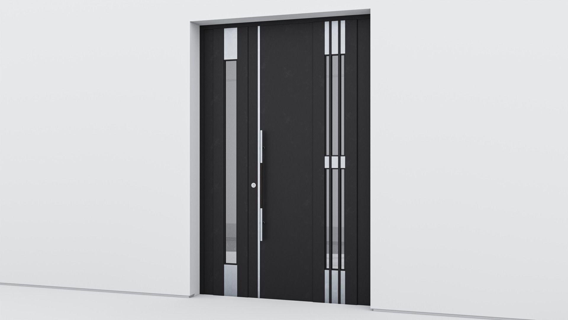 Aluminium door 109 3D model_2