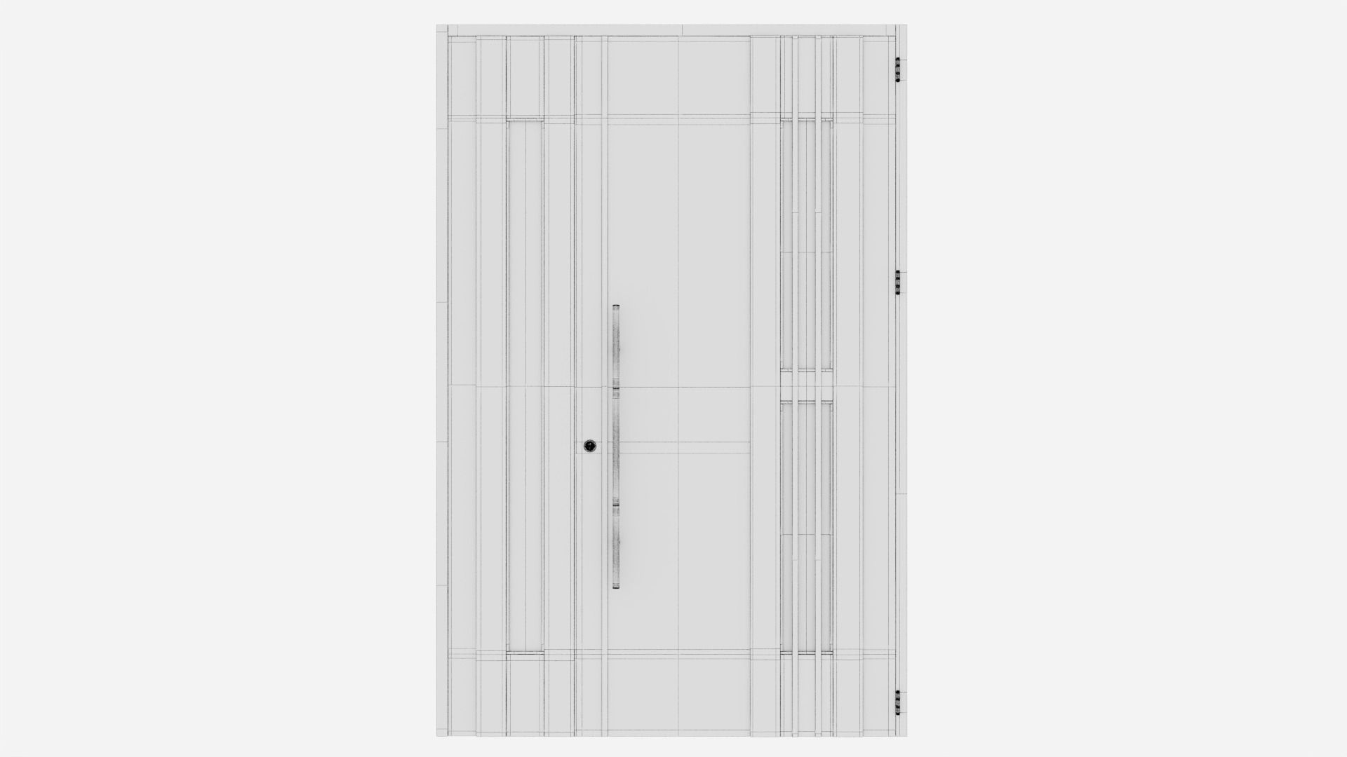 Aluminium door 109 3D model_5