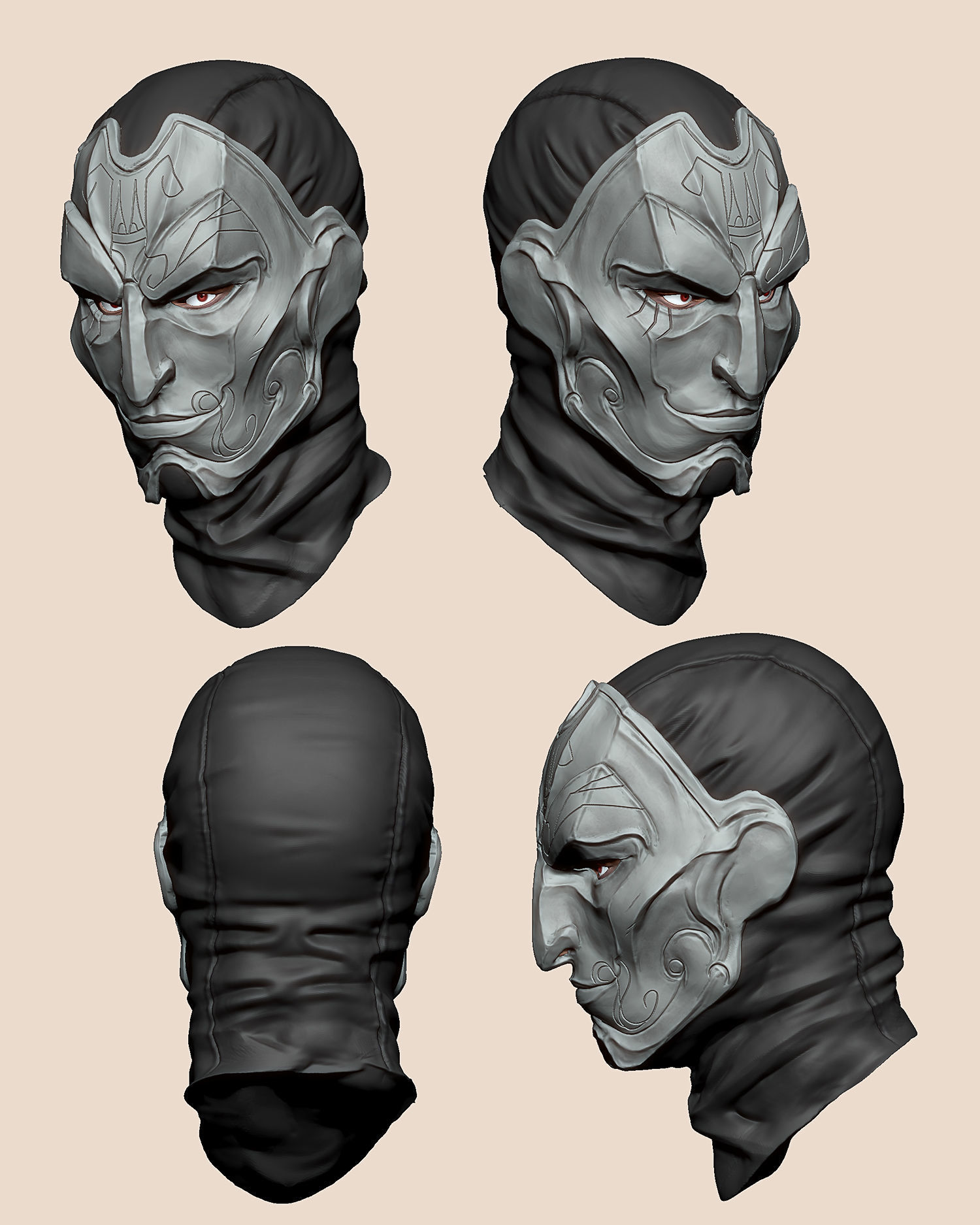 Jhin League of Legends statue 3D print model_13