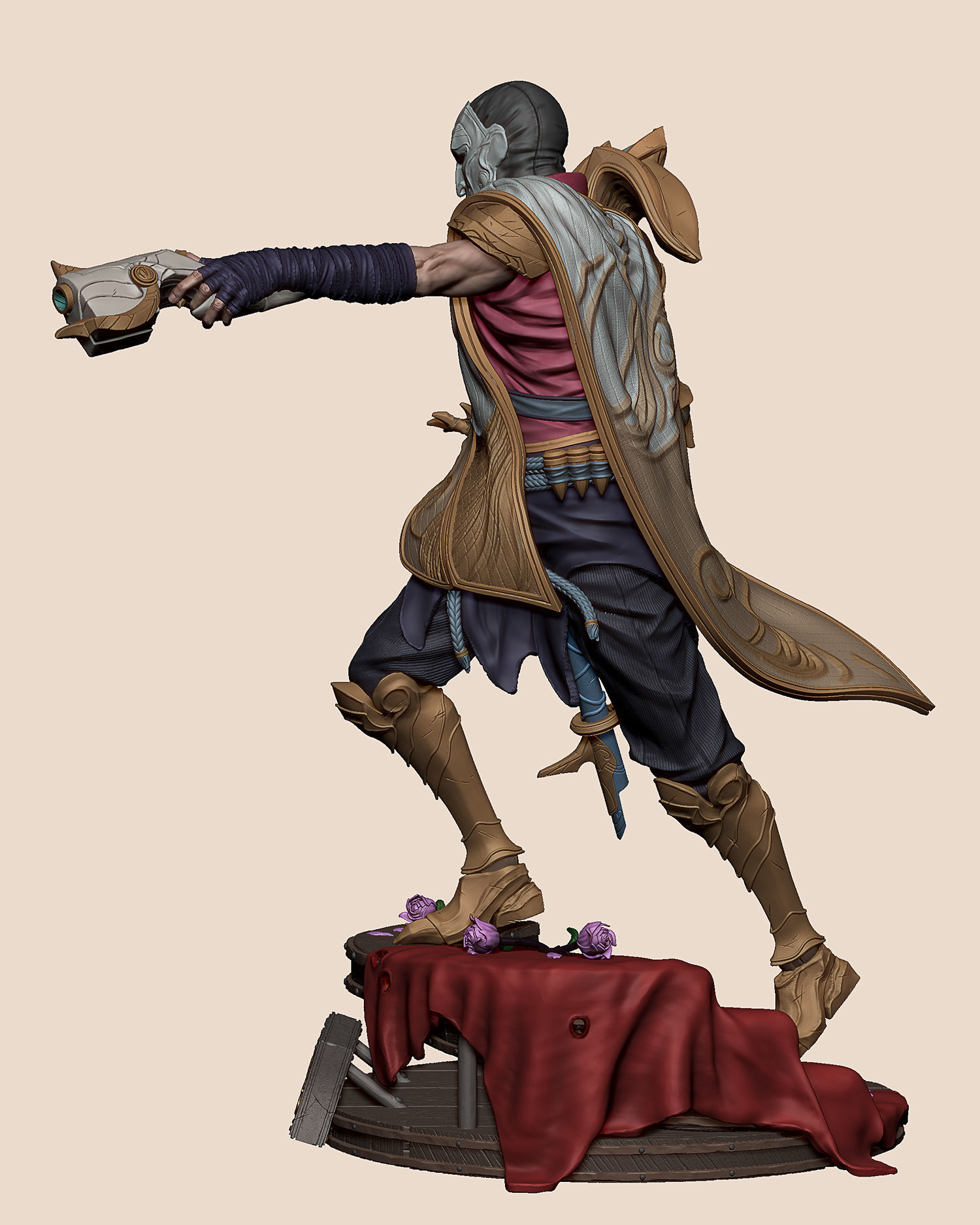 Jhin League of Legends statue 3D print model_8
