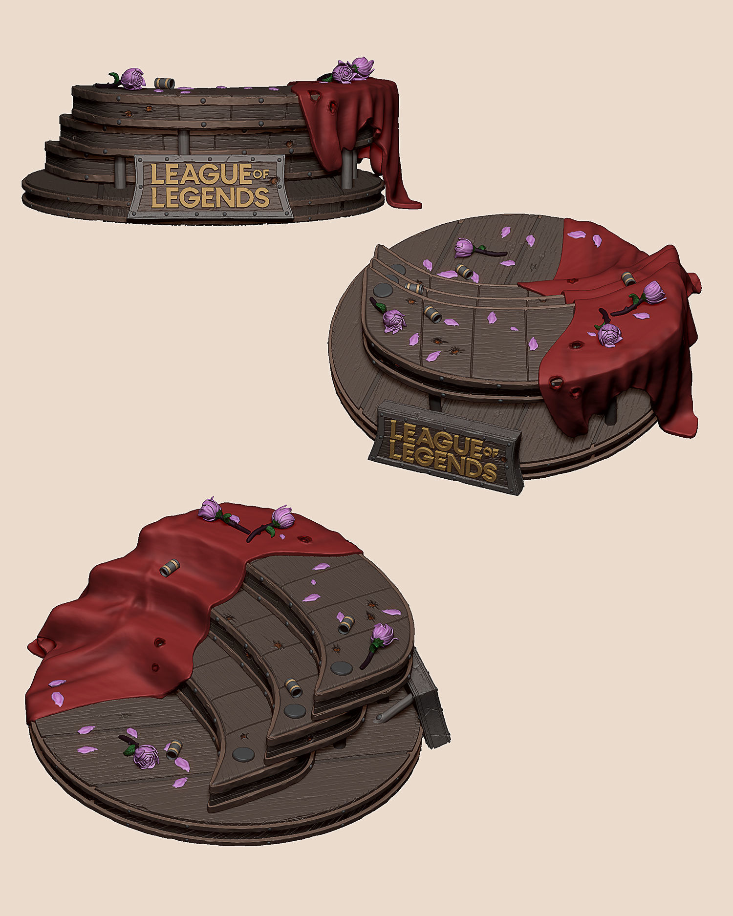 Jhin League of Legends statue 3D print model_18