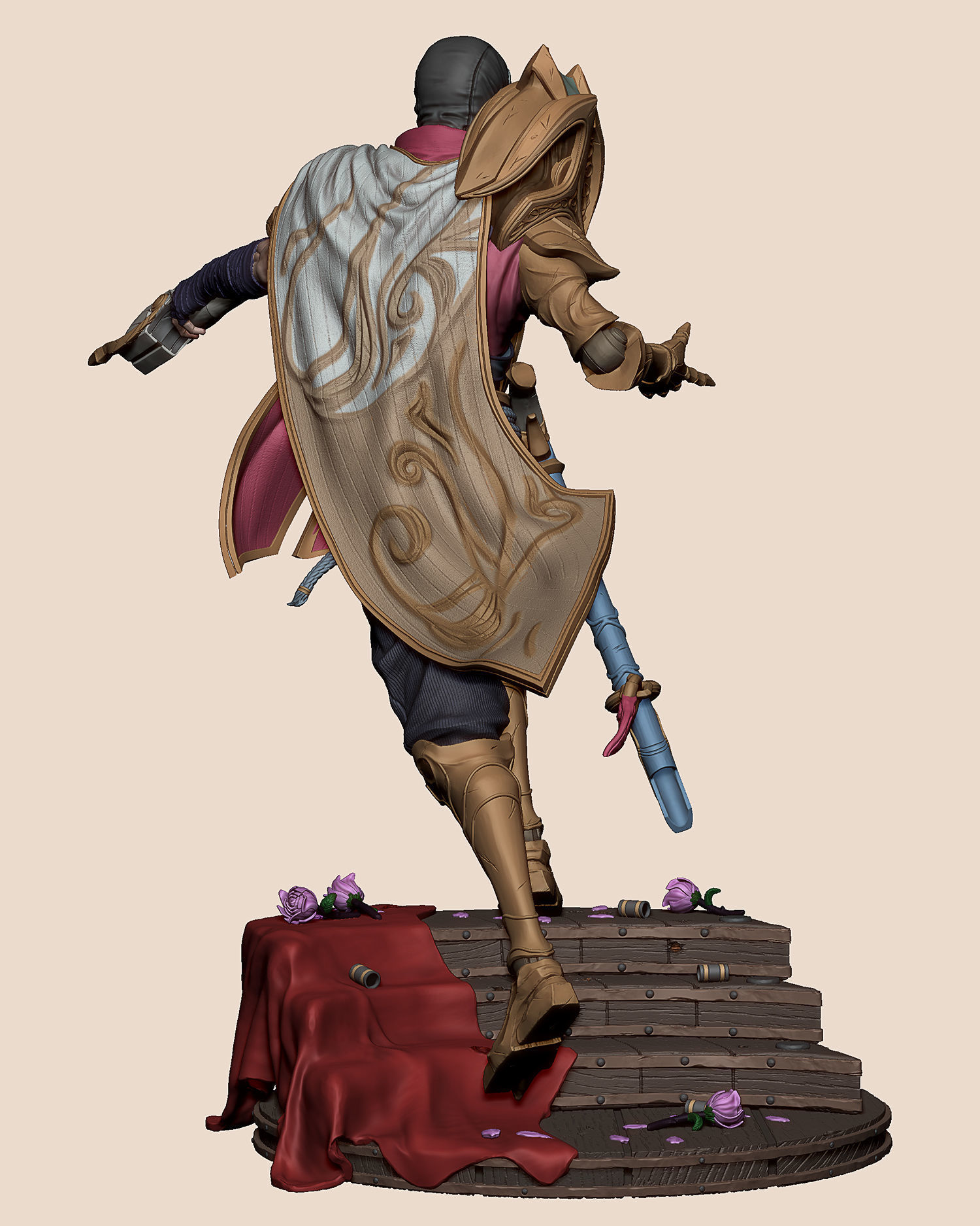 Jhin League of Legends statue 3D print model_10