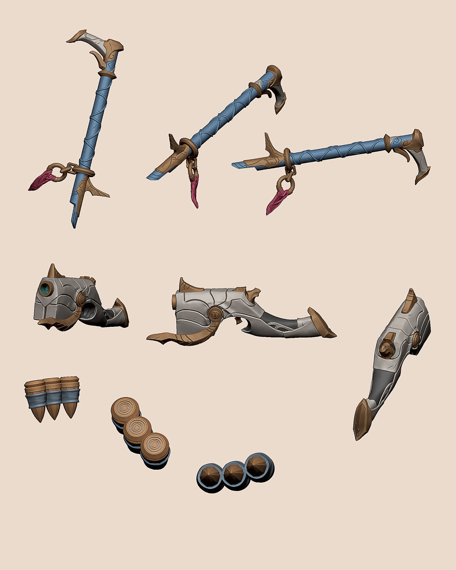 Jhin League of Legends statue 3D print model_17