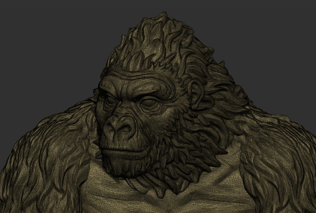 Calm Gorilla 3D print model_13