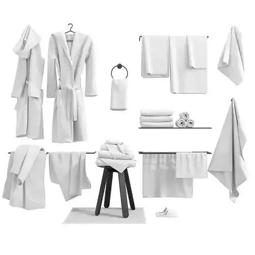 Bathroom Accessories set 01 3D model