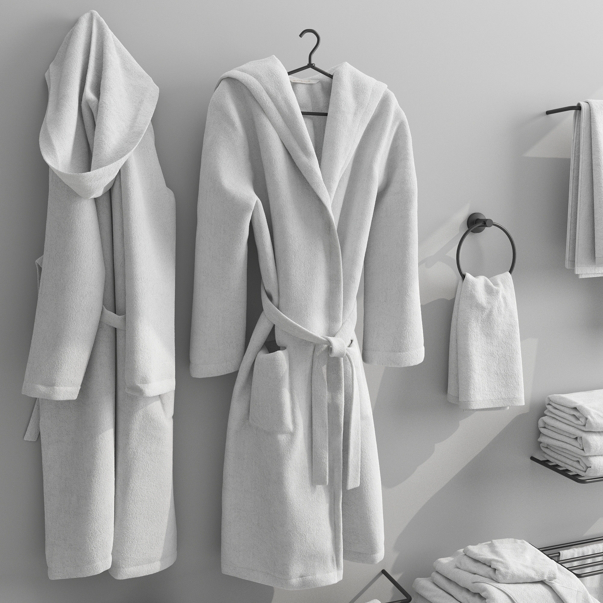 Bathroom Accessories set 01 3D model_4