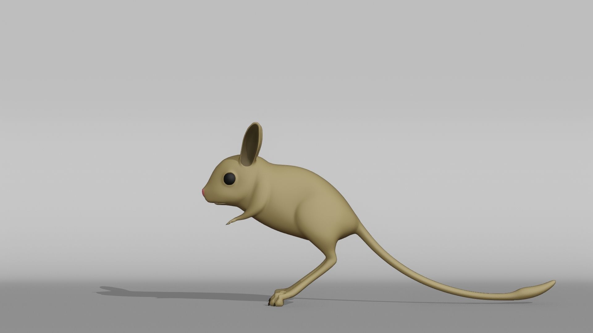 Jerboa Base Mesh Low-poly 3D model_10