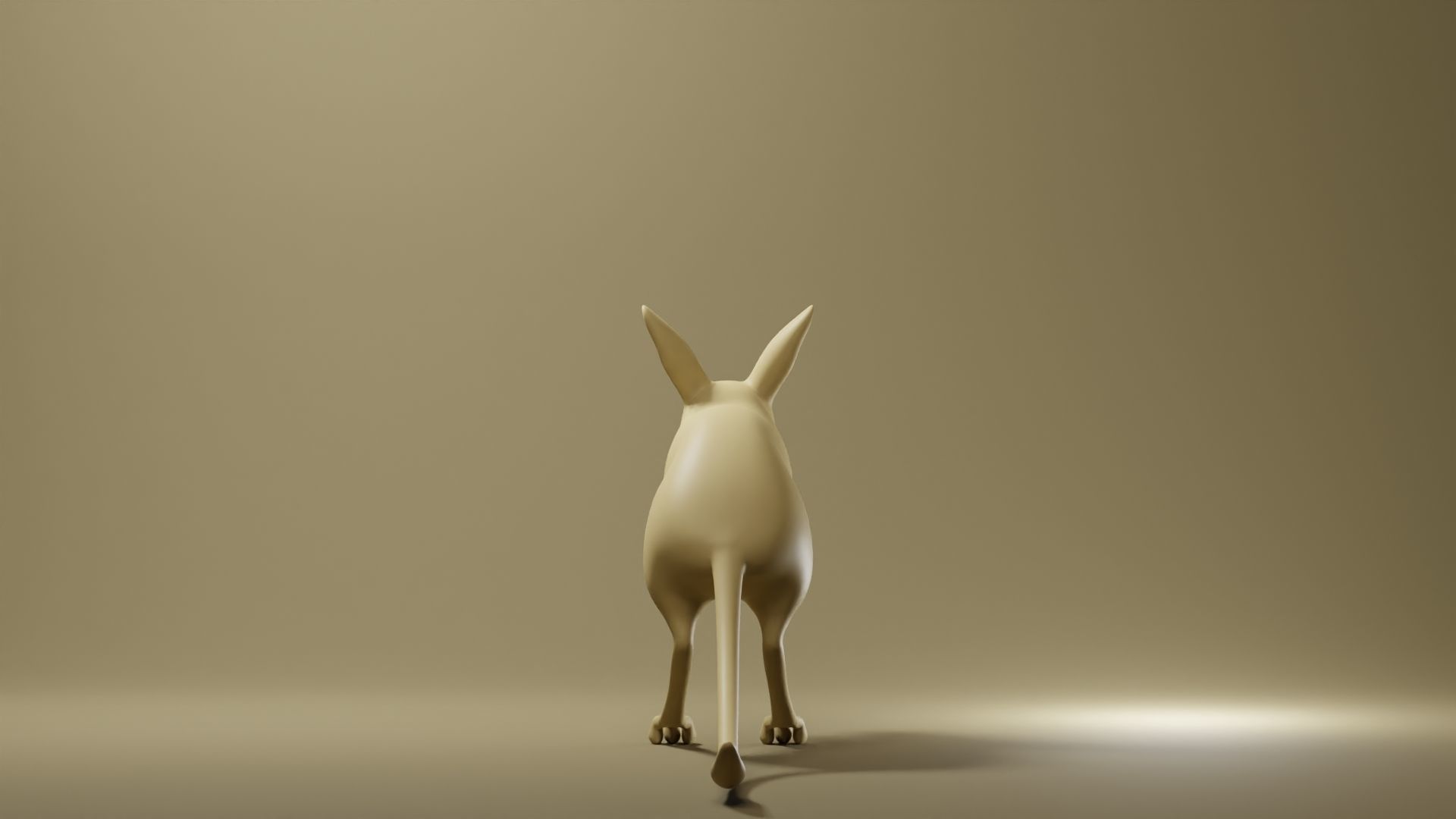 Jerboa Base Mesh Low-poly 3D model_4