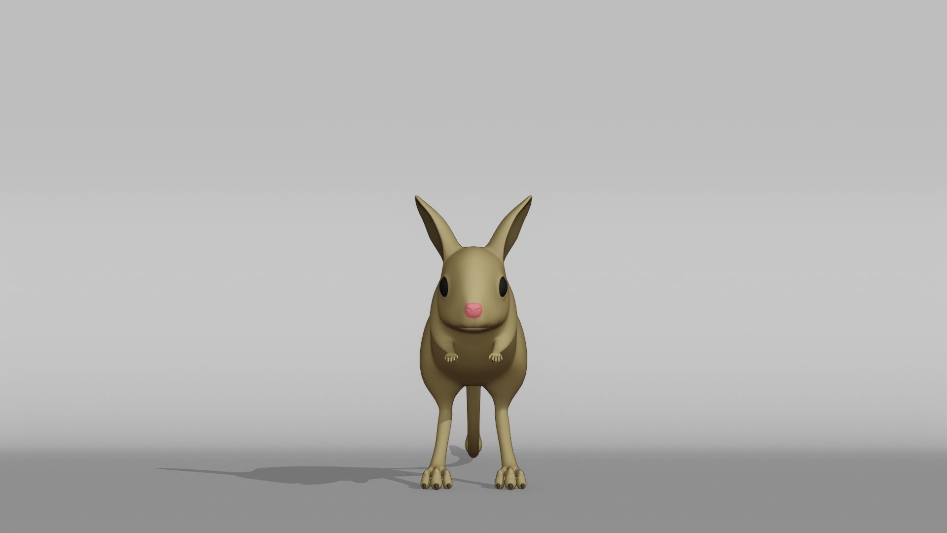 Jerboa Base Mesh Low-poly 3D model_7
