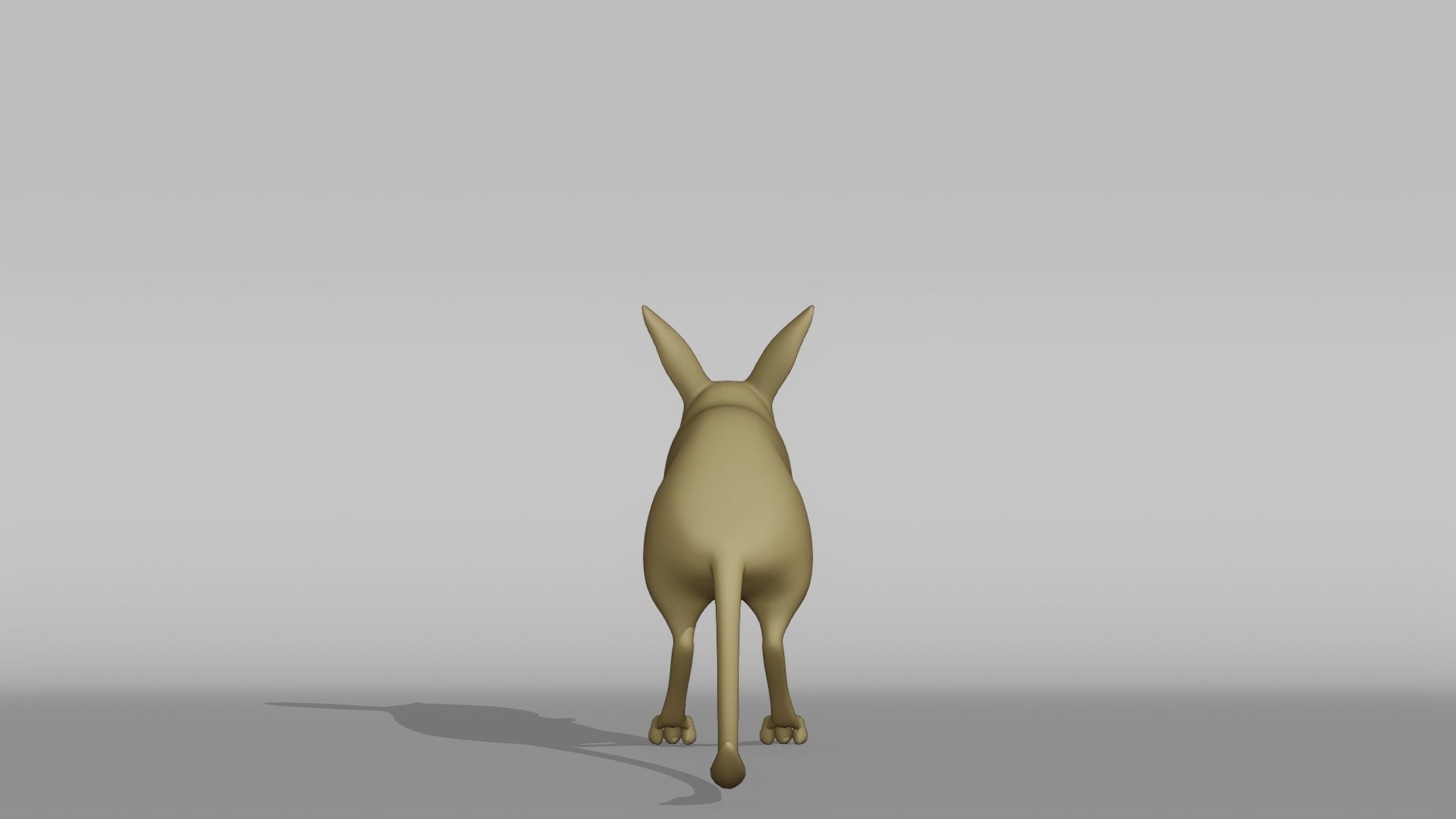 Jerboa Base Mesh Low-poly 3D model_9