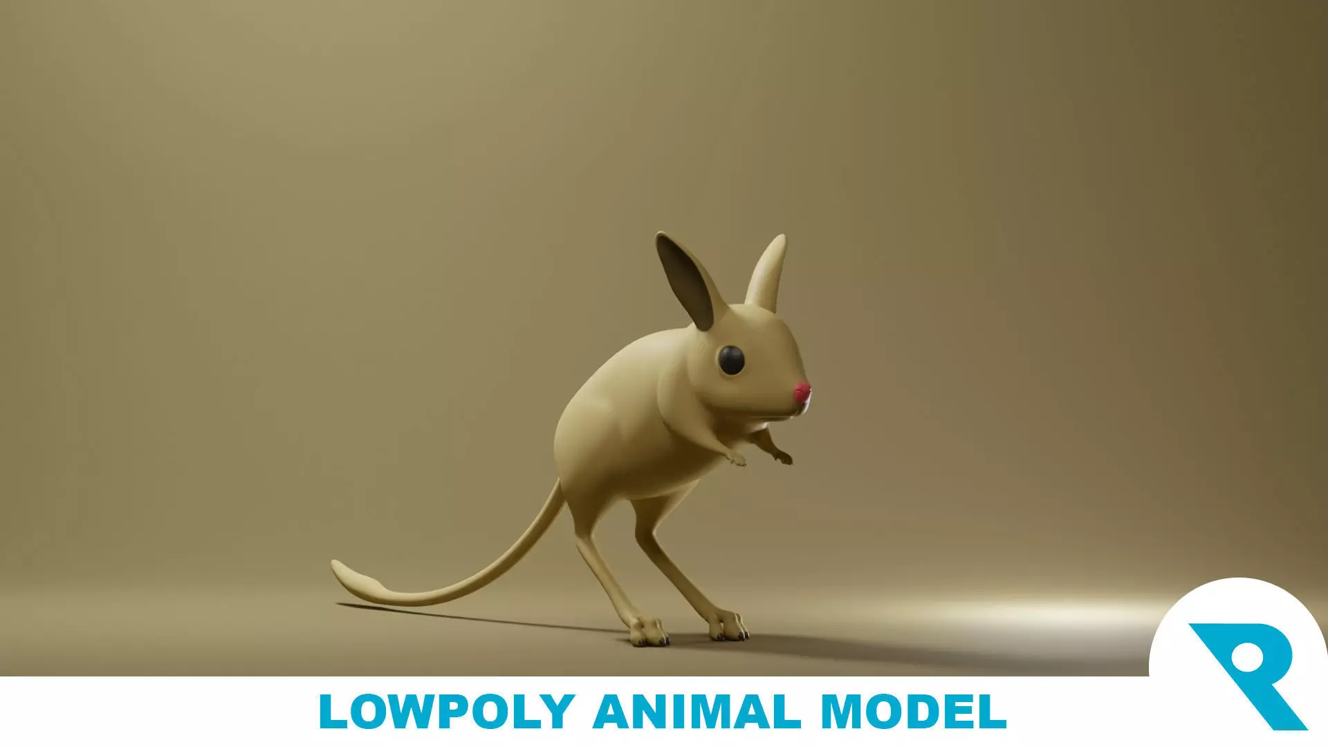 Jerboa Base Mesh Low-poly 3D model_0
