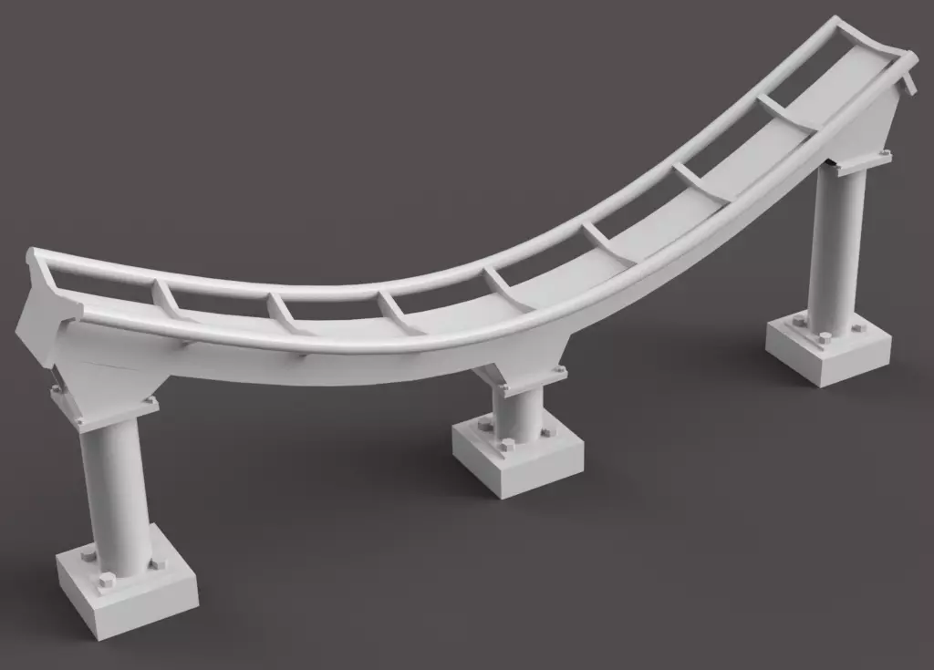 Roller Coaster Box Beam Track 3D print model_0