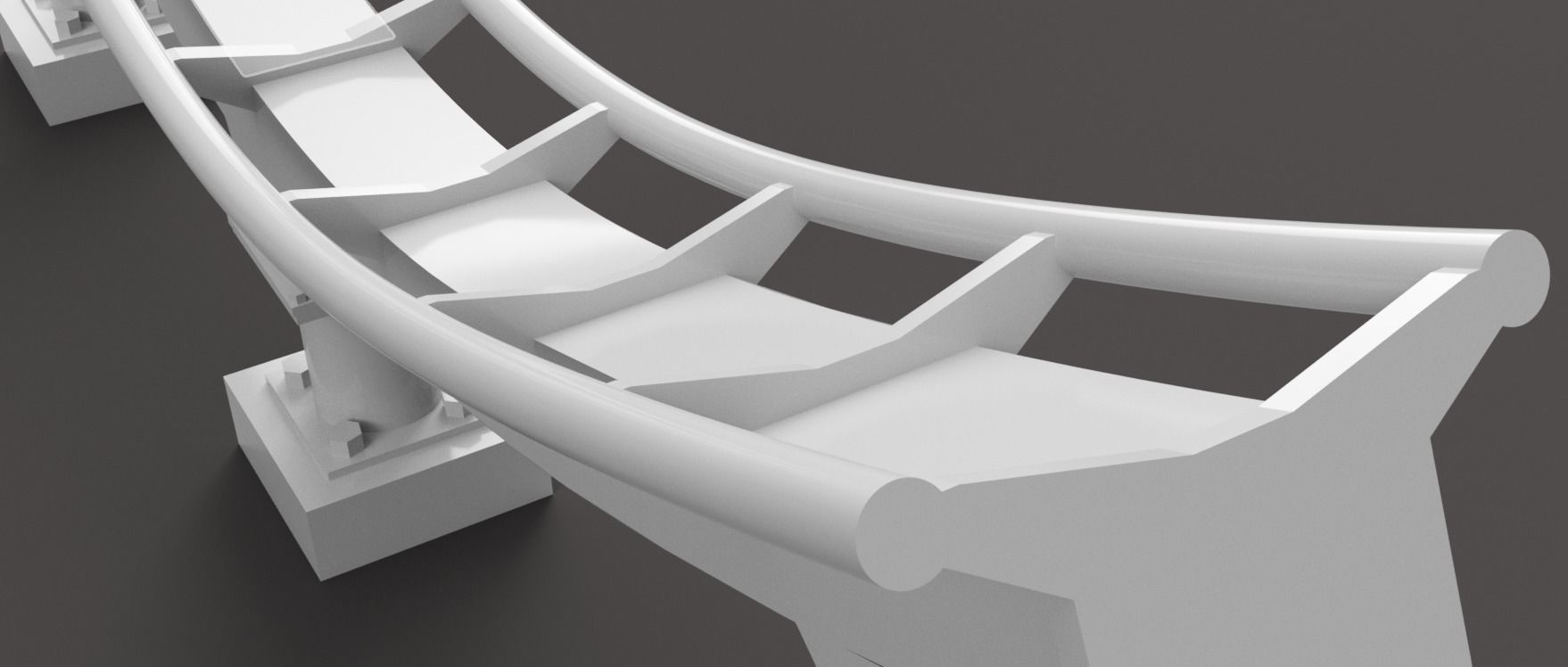 Roller Coaster Box Beam Track 3D print model_3