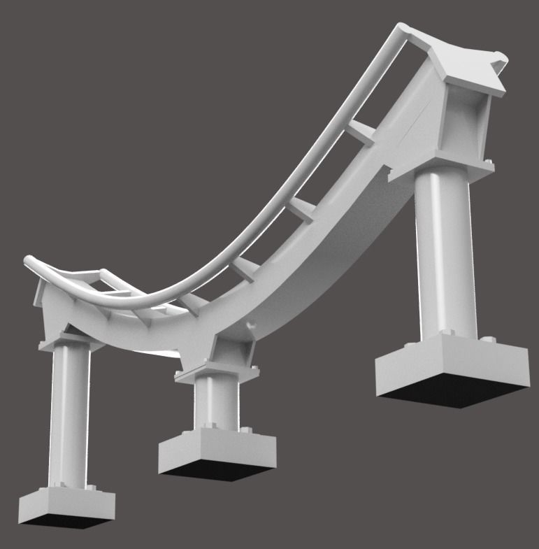 Roller Coaster Box Beam Track 3D print model_1