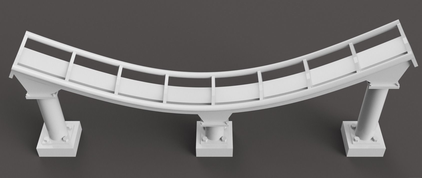 Roller Coaster Box Beam Track 3D print model_2