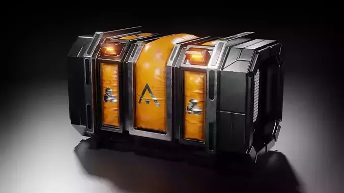 Sci-fi Crate Low-poly 3D model