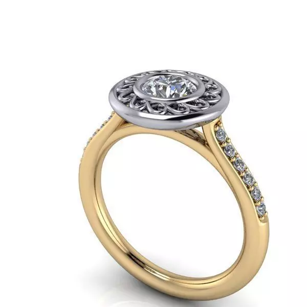 ArtNouveau decorative ring 3D print model
