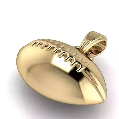 Football Pendant with bail