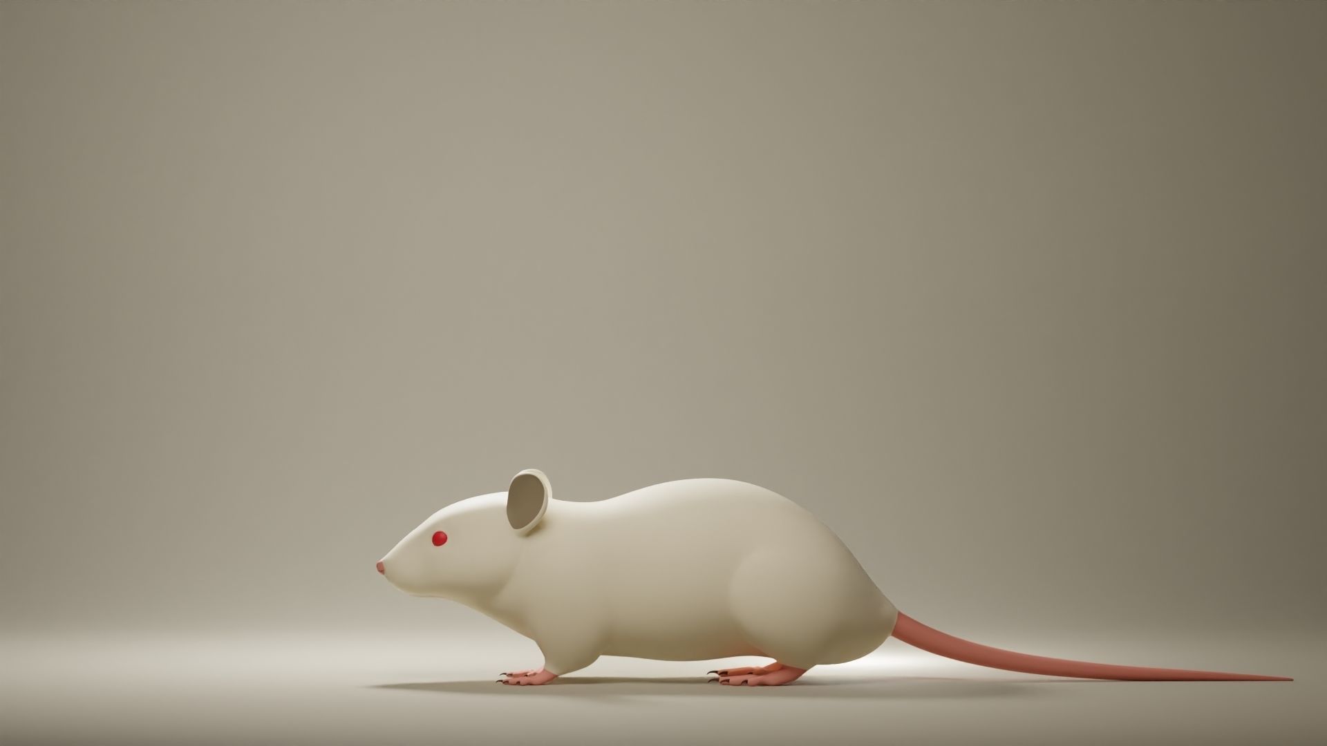 Mouse Base Mesh Low-poly 3D model_5