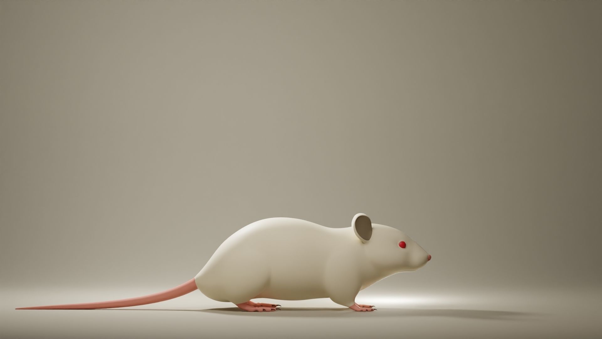 Mouse Base Mesh Low-poly 3D model_3