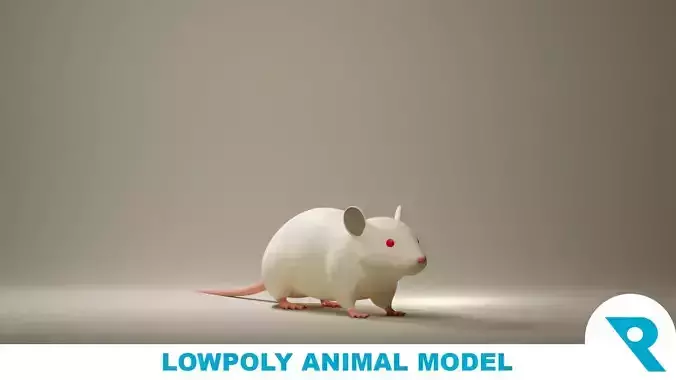 Mouse Base Mesh Low-poly 3D model