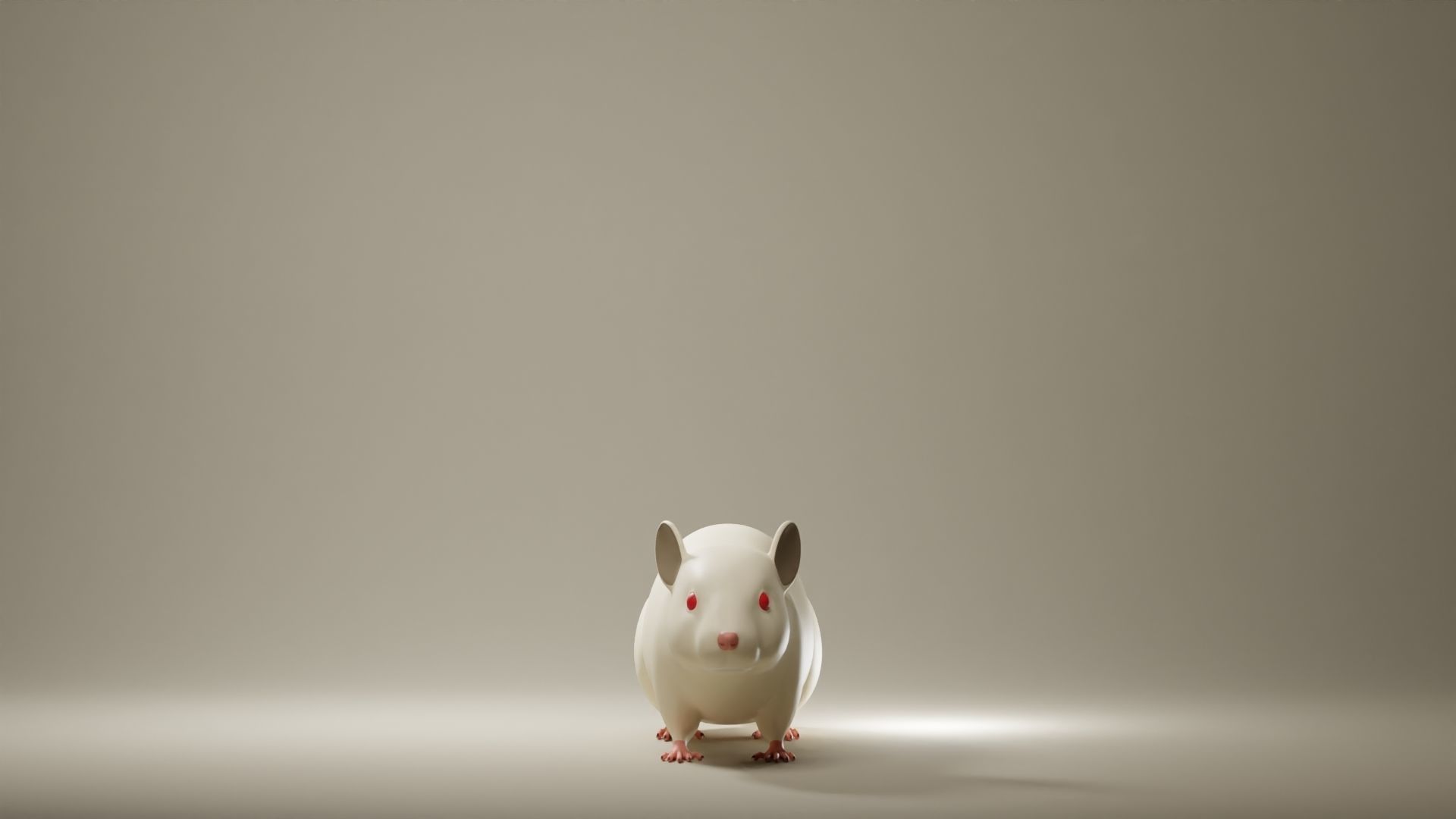 Mouse Base Mesh Low-poly 3D model_2