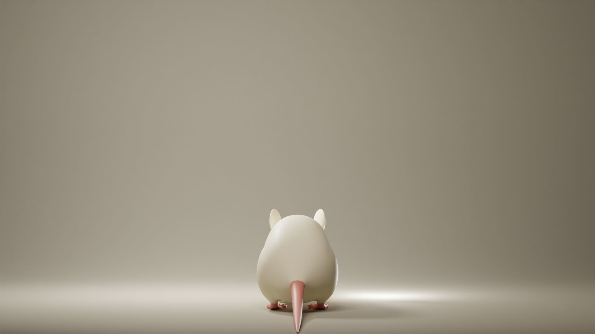 Mouse Base Mesh Low-poly 3D model_4