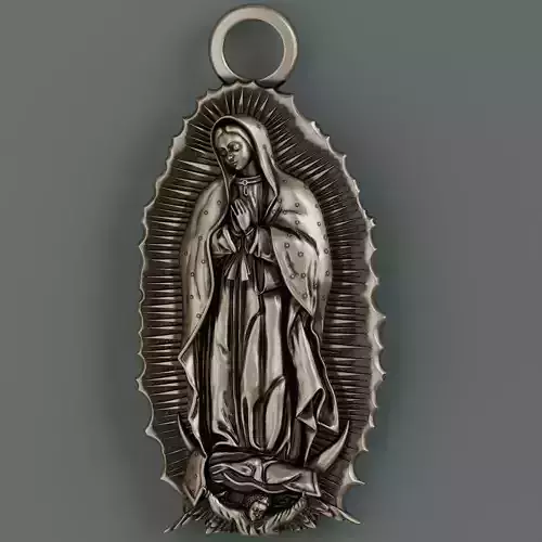 Virgen de Guadalupe -Our lady of Guadalupe - Added Iteration 3D print model