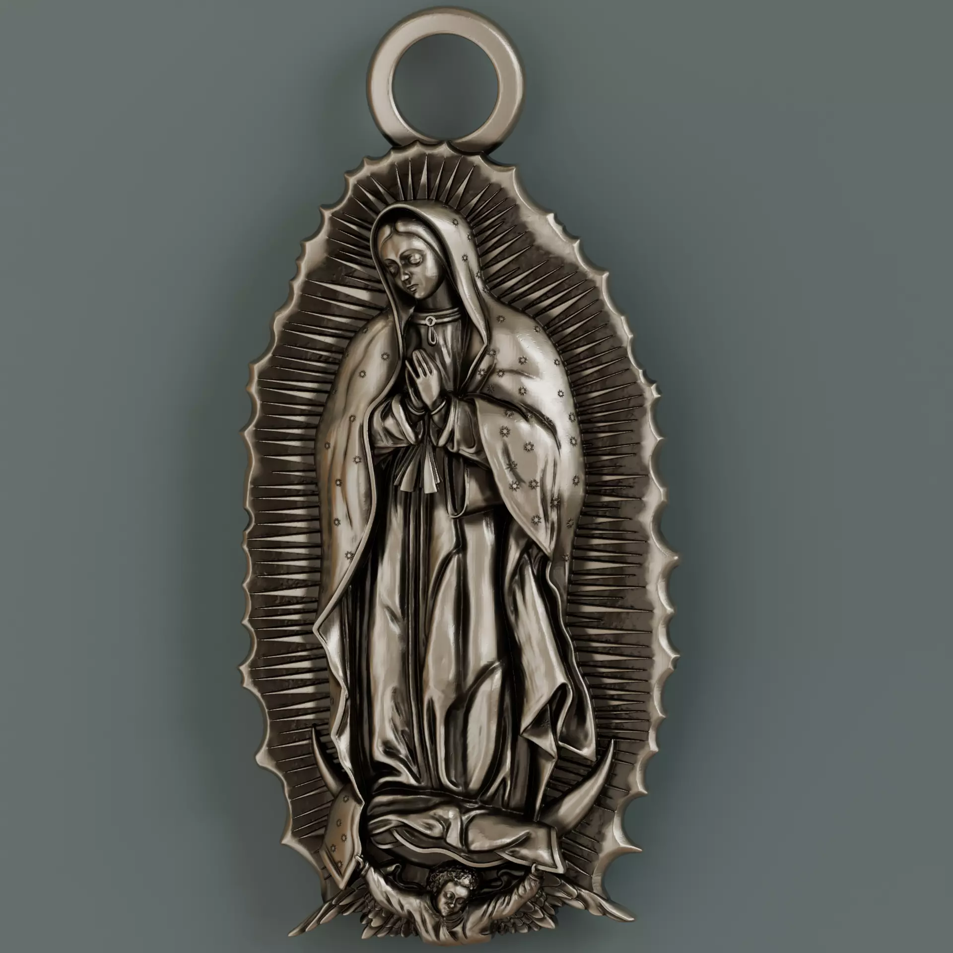 Virgen de Guadalupe -Our lady of Guadalupe - Added Iteration 3D print model