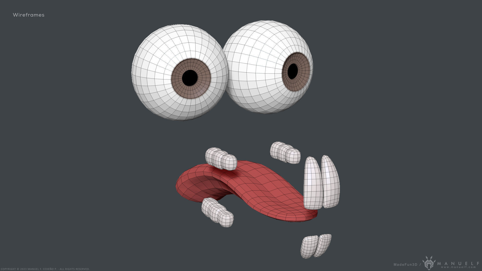 Stylized Cartoon Kangaroo 3D model_17