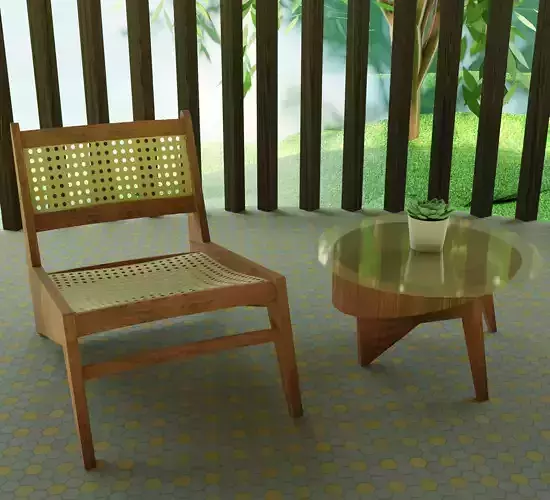 Wooden and glass coffee table