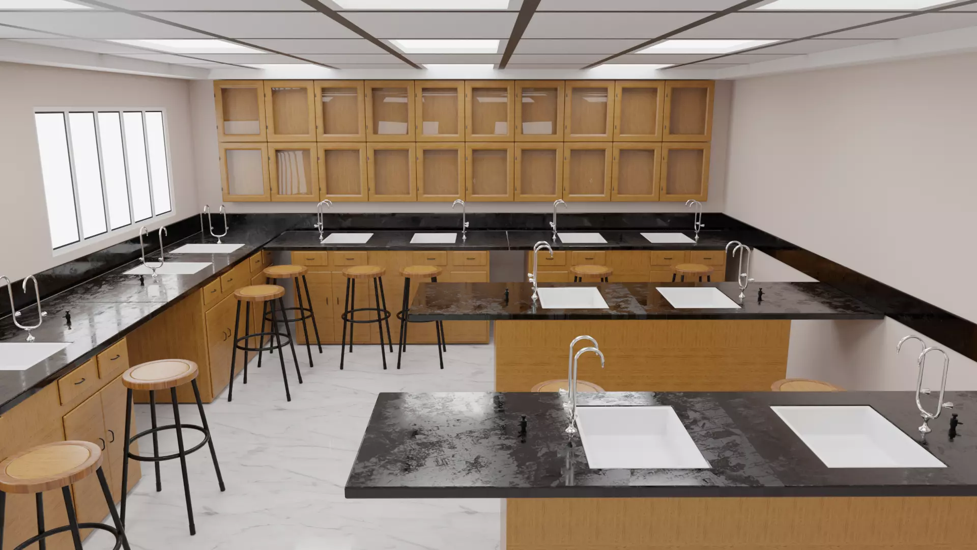 High School laboratory 3D model
