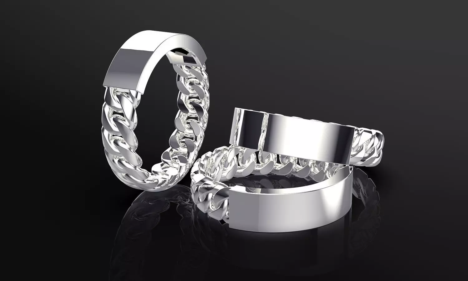 5mm CUBAN LINK RING SIZE 6 USA 3D print model